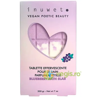 Tableta Efervescenta pentru Baie in Forma de Ciocolata cu Parfum de Coacaze 200g