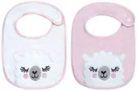 Set 2 bavete Kikka Sleepy Lama Pink