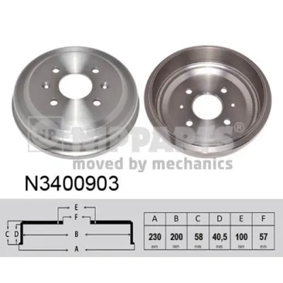 Tambur frana NIPPARTS N3400903