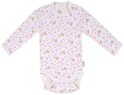 Body cu mânecă lungă pentru bebeluşi Bio Baby - Bumbac organic, 62 cm, 3-4 luni