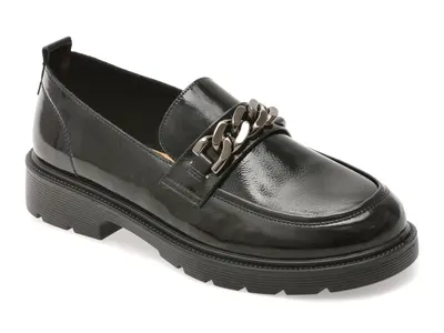 Mocasini GRYXX negri, 911, din piele naturala lacuita