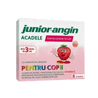 Junior Angin acadele cu aroma de capsuni, Klosterfrau | 8 buc