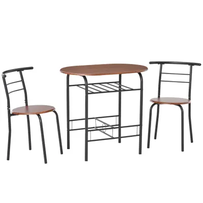 Set de masa cu scaune HOMCOM, mobilier pentru bucatarie | Aosom Romania