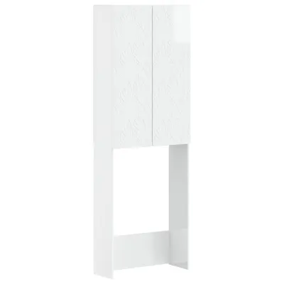 vidaXL Dulap pentru toaletă DELFT Alb foarte lucios 66 x 25,5 x 190 cm