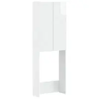 vidaXL Dulap pentru toaletă DELFT Alb foarte lucios 66 x 25,5 x 190 cm