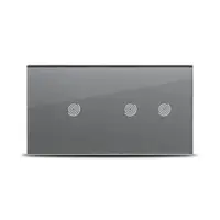 Panou dublu gri 2T+1T, aparataj touch PULSAR NS