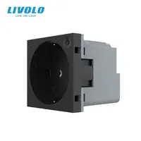 Modul priza simpla Schuko, inteligenta ZigBee, control aplicatie Negru