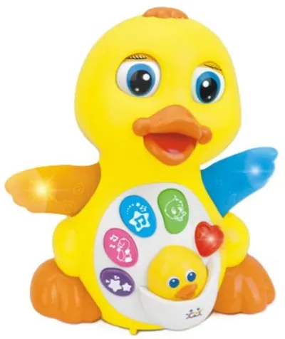 Jucărie muzicală pentru bebeluși Moni Toys - - Rățușcă galbenă