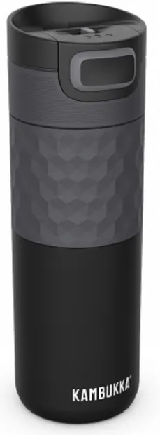 Cană termică Kambukka EtnaGrip - Neagra, 500 ml