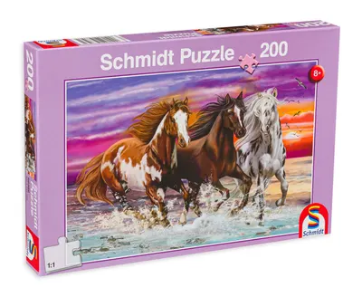 Puzzle Schmidt din 200 de piese - Trio Of Wild Horses