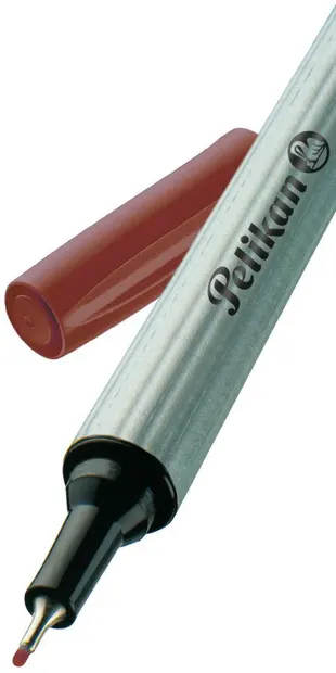 Marker cu vârf subțire Pelikan - Maro, 0.4 mm