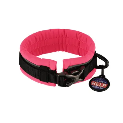 Zgarda pentru caini Herm Sprenger Softshell reglabila - S/M - Roz