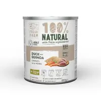 FRESH FARM Coarse, XS-XL, Rață și Quinoa, conservă hrană umedă fără cereale câini, (pate), 800g