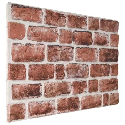vidaXL Panouri de perete 10 buc. 100 x 50 cm Maro închis și Alb