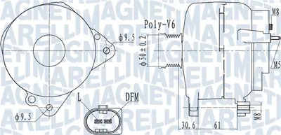 Alternator (14v, 140a) Potrivit Audi A3; Seat Altea, Altea Xl, Ibiza Iv, Ibiza Iv Sc, Leon, Toledo Iv; Skoda Fabia Ii, Octavia Ii, Rapid, Roomster, Roomster Praktik, Yeti; Vw Beetle 1.2 11.08