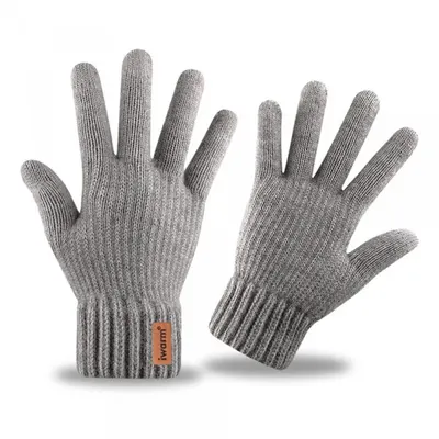 Manusi De Iarna Tactile Iwarm ST0016, Marime 22cm, Gri