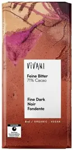 Ciocolată bio naturală, 71% cacao, 80 g, Vivani