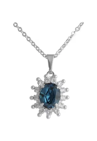 Colier cu cristale Swarovski Montana 7430-6030-04 - Albastru