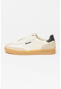 Pantofi sport de piele si piele ecologica Grant - Maro nisip/Crem