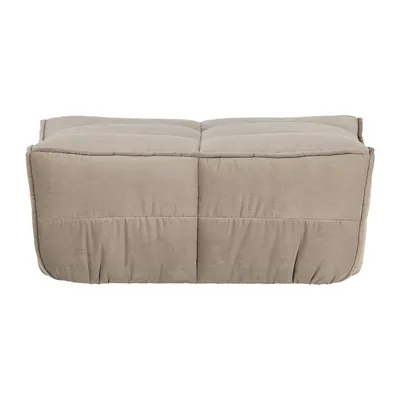 Taburet taupe cu tapițerie din catifea Cluster – vtwonen