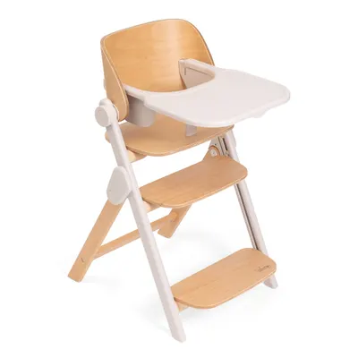 Scaun de masa copii 4 in 1 din lemn Chicco Meraviglia, Fossil (Maro), 0 luni+
