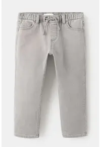 Blugi jogger cu talie ajustabila - Gri melange