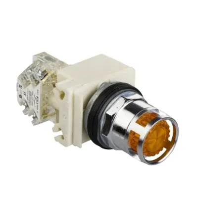 Buton Luminos Ø 30 Chihlimbar - Ingropat, Cu Revenire - 120 V - 1 D/I