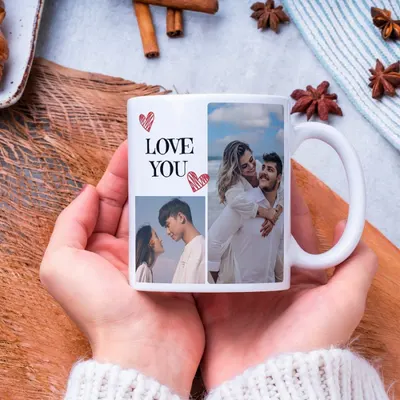 Cana personalizata Love you 2 poze