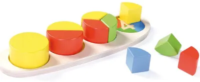 Jucarie din lemn Andreu toys - Tabla educativa cu cercuri si fractii