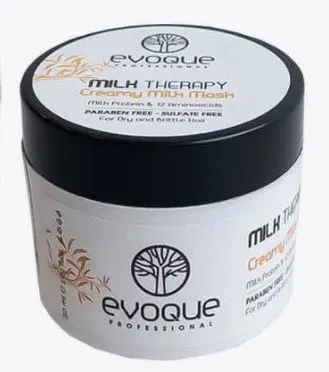 Masca profesionala de par EVOQUE Milk Therapy Deep Treatment TRAVEL SIZE 50 ml - Cu 12 Aminoacizi din Proteine din Lapte, Reparare si Hidratare Intensa