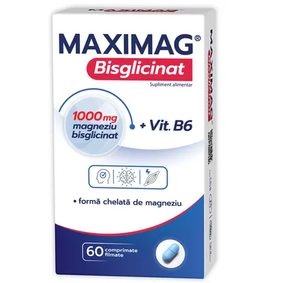 MaxiMag Bisglicinat, Zdrovit | 60 comprimate