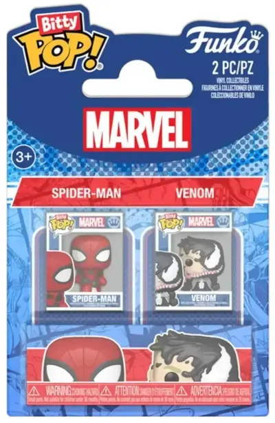 Set 2 figurine Spider-Man & Venom - Bitty Pop! Marvel - Funko