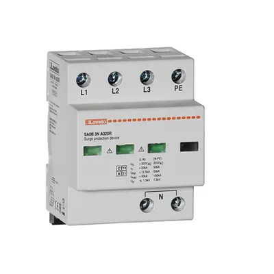 Descarcator tip 1 si 2 modnobloc, IEC IMPULSE CURRENT IIMP (10/350ΜS) 12.5kA PER POLE, 3P+N. Cu contact comanda de la distanta