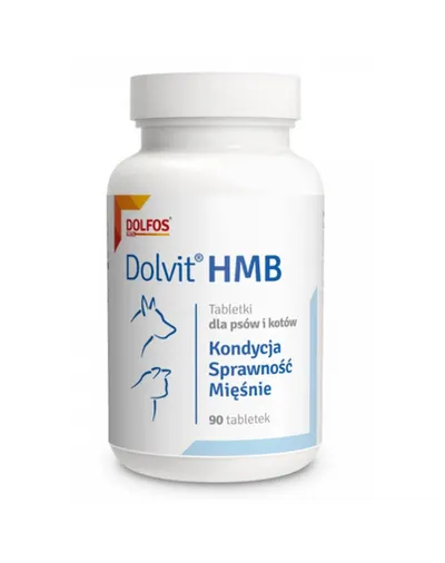Supliment susținere masă musculară la câini și pisici DOLFOS Dolvit HMB 90 tablete