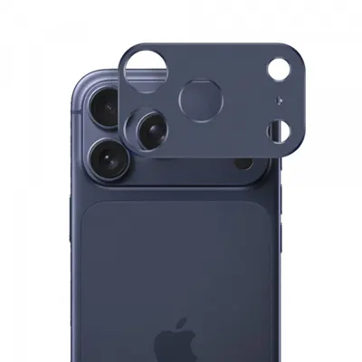 Folie de protectie Camera Spate Techsuit pentru Apple iPhone 17 Pro, Sticla Securizata, Albastra Inchis