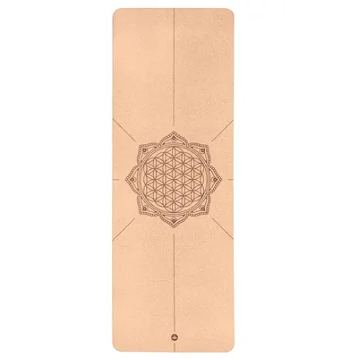 Saltea de yoga Bodhi din plută 4mm - Plută cu Floarea Vie?ii