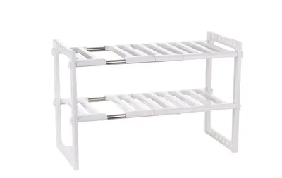 Etajera ajustabila cu doua rafturi de pus sub chiuveta 50 pana la 70 cm