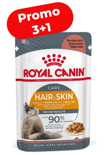 Royal Canin Felin Plic Hair & Skin Gravy 85 g Promo 3+1