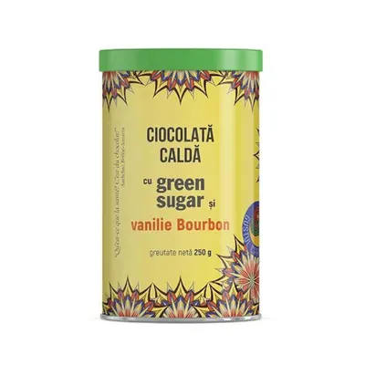 Ciocolata calda cu green sugar si vanilie bourbon, 250g, Laboratoarele Remedia