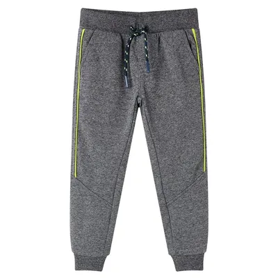 Pantaloni de trening pentru copii, gri melanj, 128