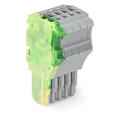 1-conductor female plug; 1.5 mm²; 5-pole; 1,50 mm²; green-yellow, gray