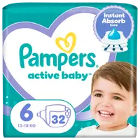 Scutece Active Baby Marimea 6 pentru 13-18kg, 32 bucati, Pampers