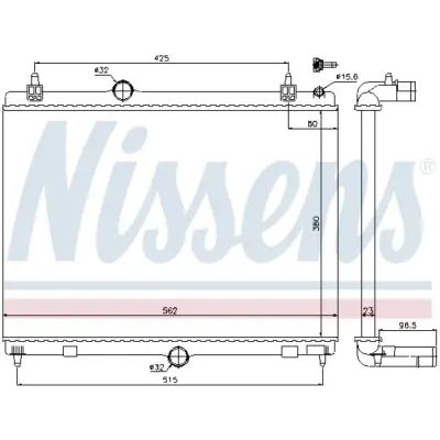 Radiator, racire motor NISSENS 636009