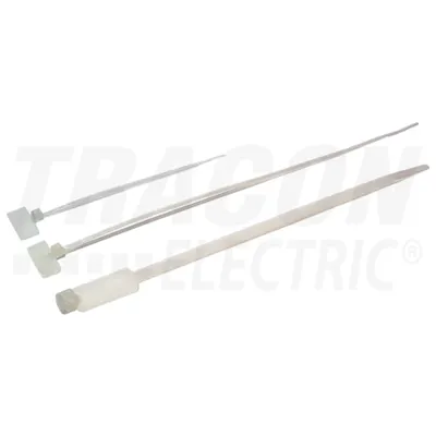 Fasete cu eticheta, natur 120J 110×2,5mm, D=1-20mm, PA6.6, (a×b=8×25mm)