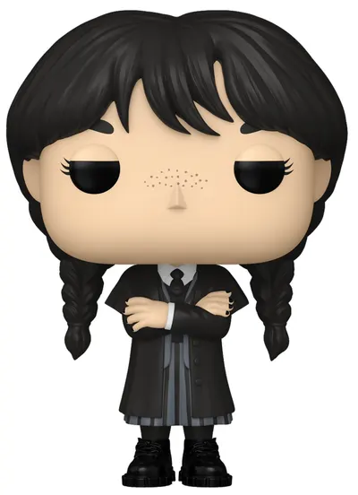 Figurină Funko POP! Television: Wednesday - Wednesday Addams (Black Coat) #1815