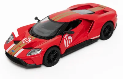 Mașinuță metalică Kinsmart Heritage Edition - Ford GT, 1:38, roșu