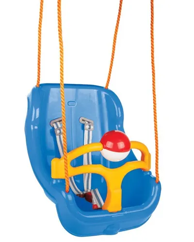 Leagan mare pentru copii Pilsan Big Swing Albastru cu bara de protectie detasabila,bila cu zornaitoare,centuri de siguranta,franghie 160cm reglabila,greutate maxima suportata 100kg