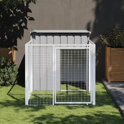 Gossi cusca de caine & tarc gri deschis 110x201x110cm otel galvanizat