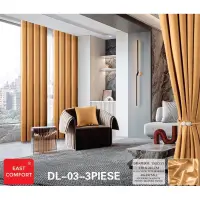 Draperie din Tercot Luxury, cu inele incastrate, East Confort,150x245cm, cu Snur Magnetic si Fata de Perna Decorativa – Calitate Premium pentru Confortul Tau, Mustar