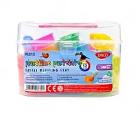 Plastilina 12 culori pastelate DACO, PL212